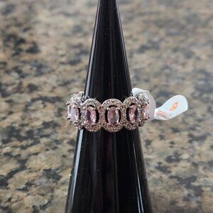Bomb Party RG16076 "Precious Echoes" Rose Quartz Cubic Zirconia Sz 6